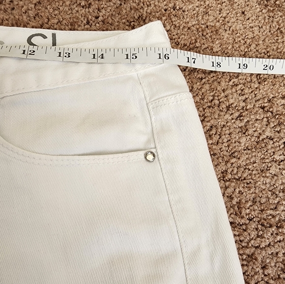 Calvin Klein Straight Leg Jeans Women's 12 White High Rise Denim Ankle N… - Picture 5 of 11